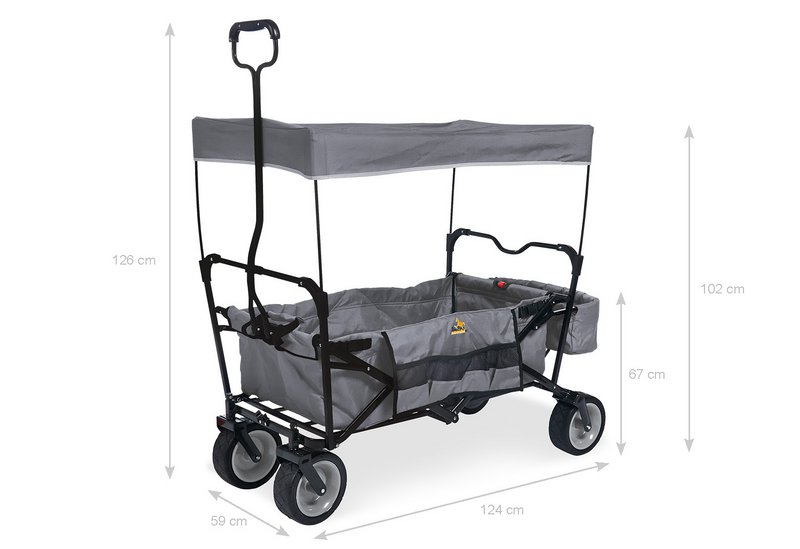 Folding handcart „Paxi”, grey