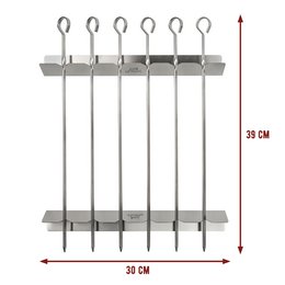 Premium Saflik skewers made of stainless steel with frame