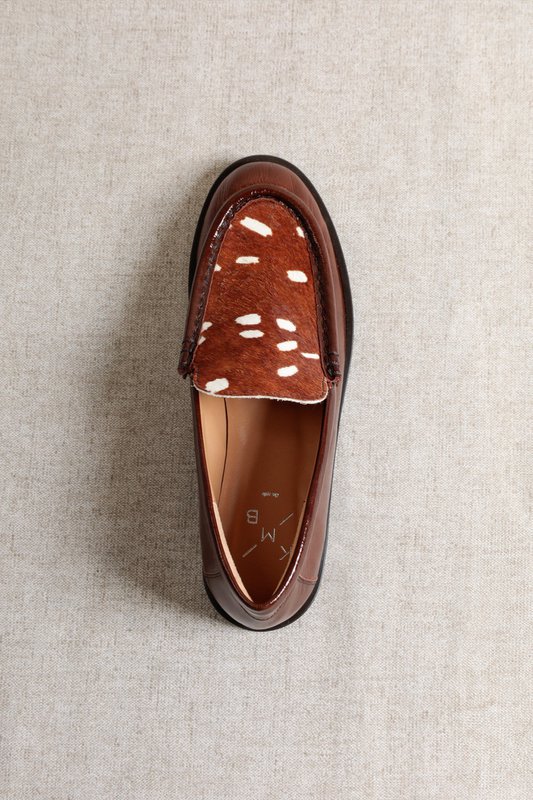 PARSON CHESNUT - Loafers van lakleer met Bambi-print