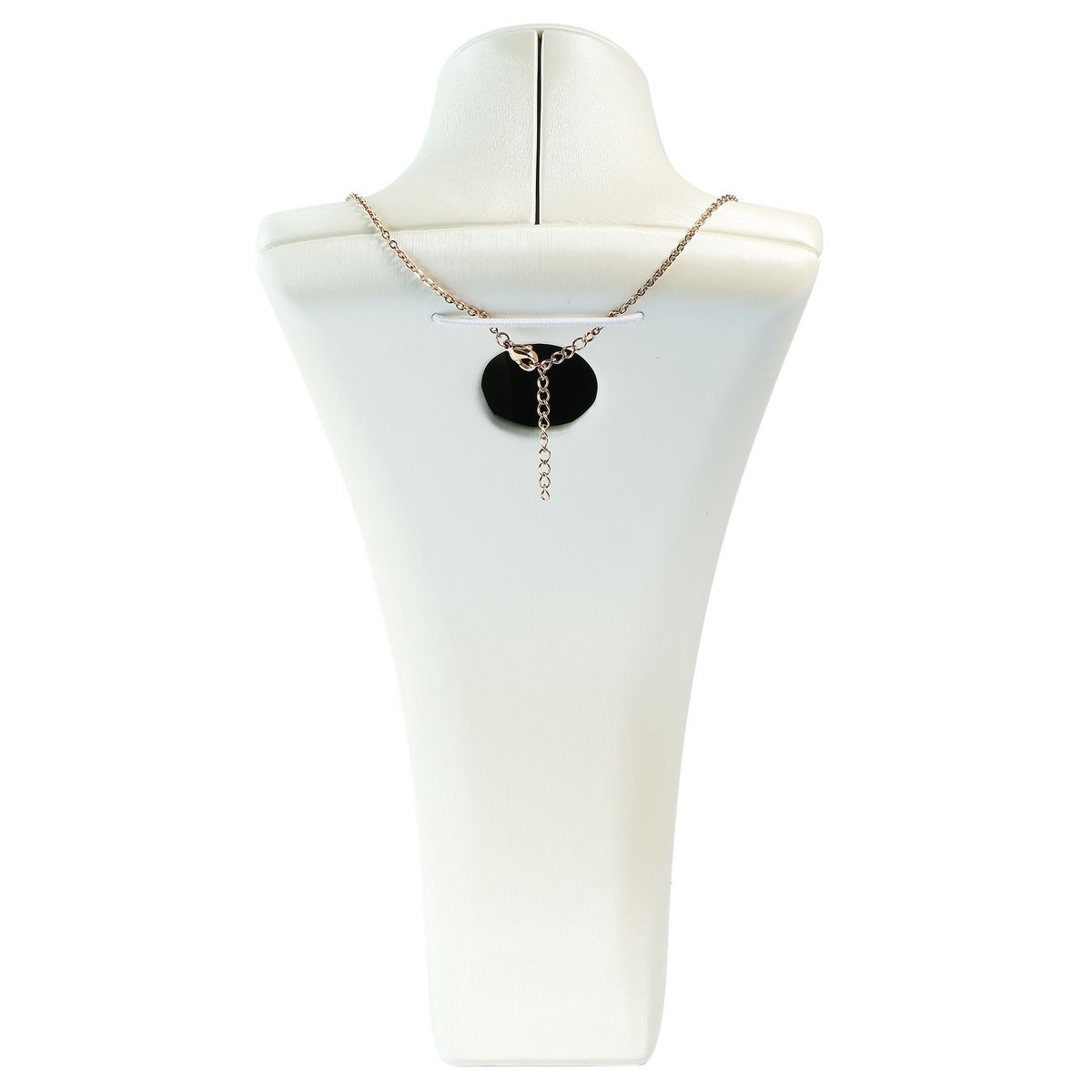 Buste, PU-bekleed, glanzend, 32,5 x 16 x 8,5 cm, wit