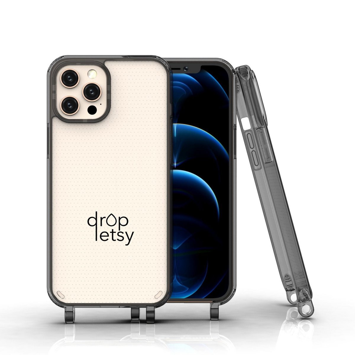 Etui na telefon iPhone 12 Series SZARE przezroczyste