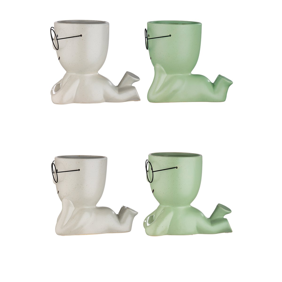 Ceramic vase "Smile" w. Glasses VE 4 so