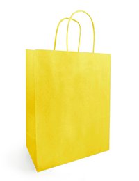 Paper bags in various colors and sizes, suitable for gift bags or shopping bags.