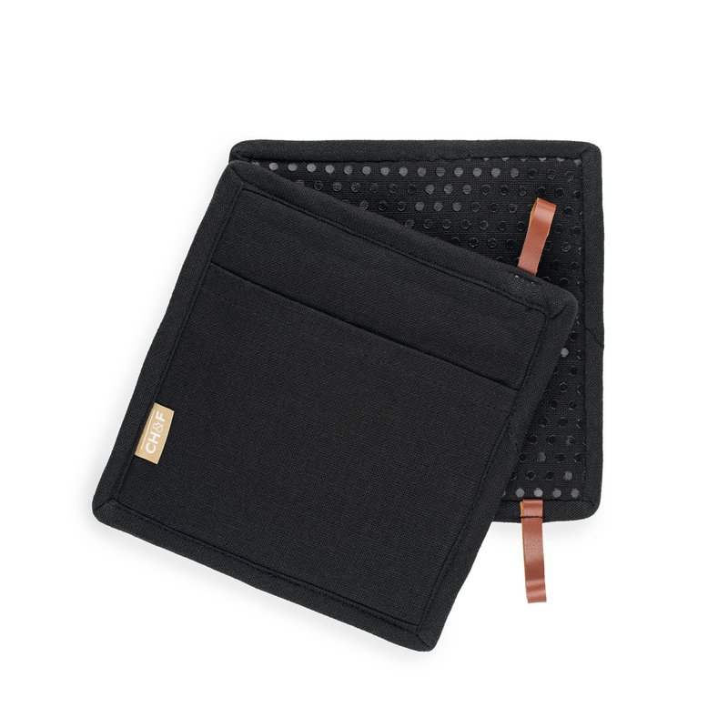 CH&F Grydeholder med Lomme | Silikone prikker |  20x20 cm