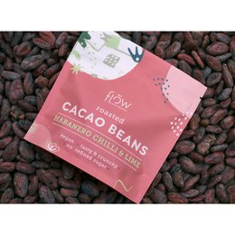 Roasted cacao beans with lime and habanero