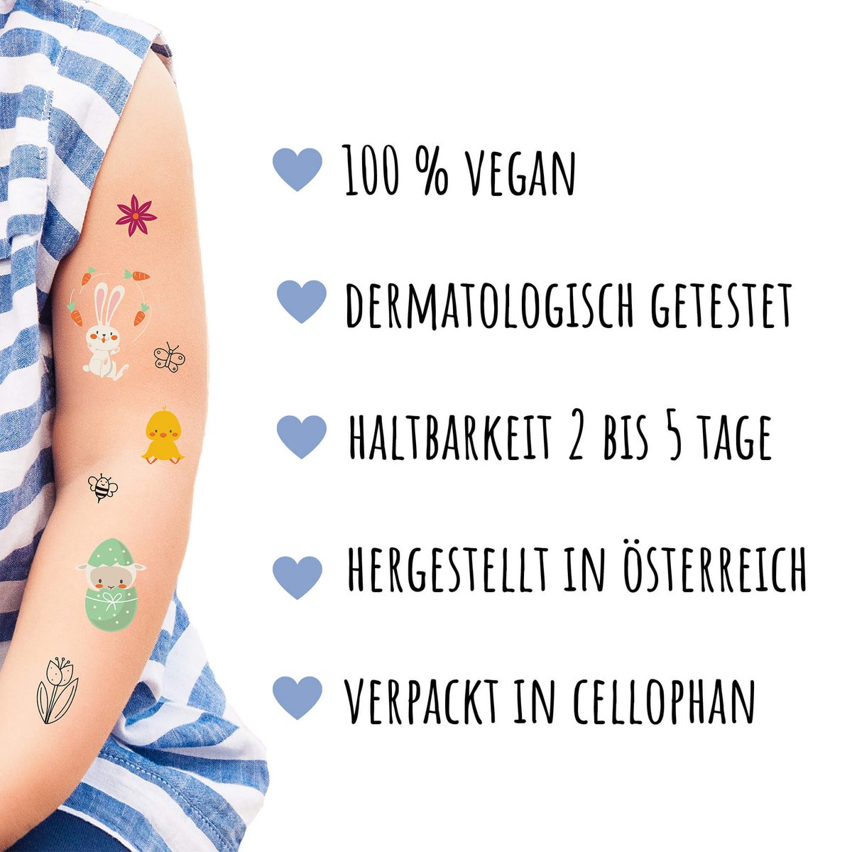 Kindertattoos - Motiv "Ostern"