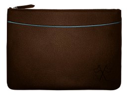 VUE LAC custodia per computer con tasca frontale Nera, bordo Lavanda 38 cm