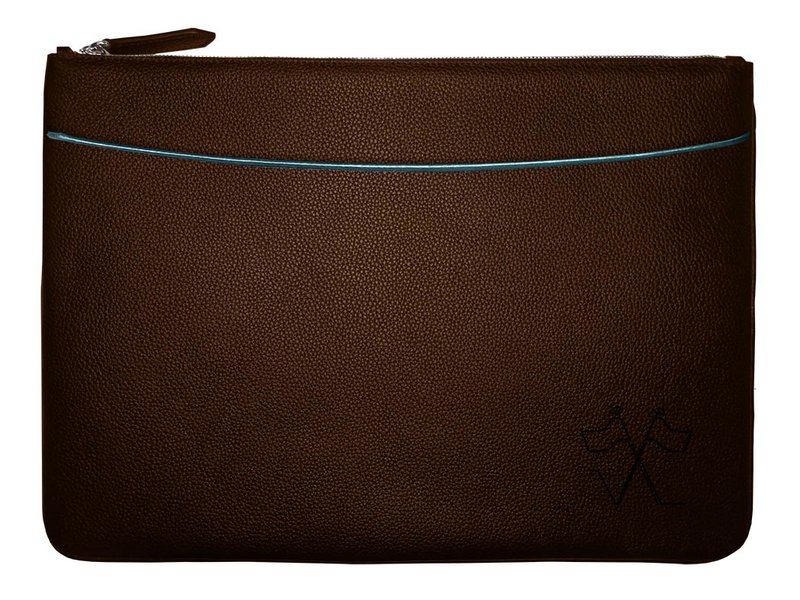 VUE LAC computertaske med frontlomme Sort, lavendelkant 38cm