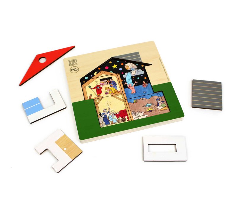 Houten Puzzel - 'Huis' - Joost Swarte