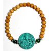 Bracelet Sandalwood Turquoise Ganesha Pendant