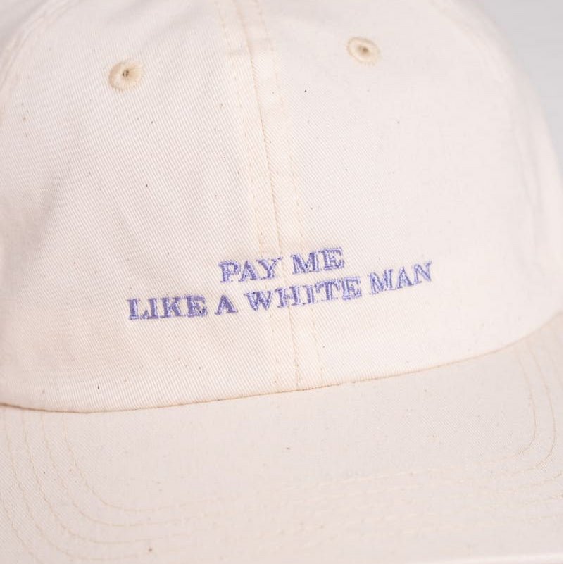 Betal mig som en hvid mand Premium Dad Cap - Beige og Lavendel