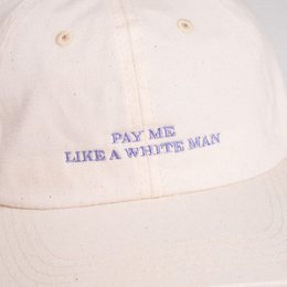 Betal mig som en hvid mand Premium Dad Cap - Beige og Lavendel