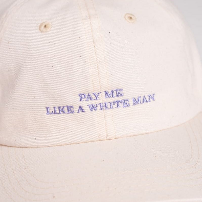 Betal mig som en hvid mand Premium Dad Cap - Beige og Lavendel