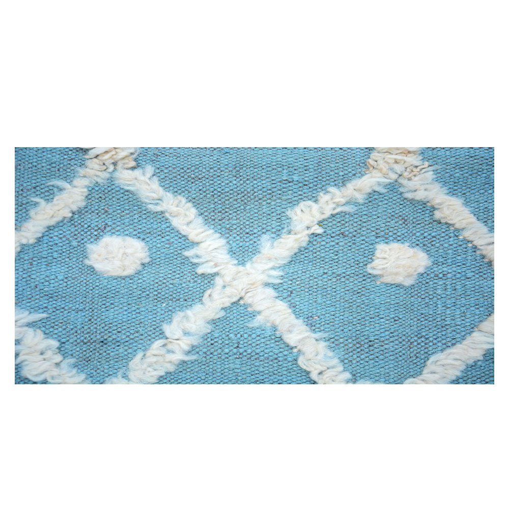 IKAT Tappeto Kilim grigio verde acqua