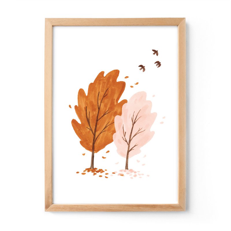 A4 Kunstdruck | Bäume im Herbst