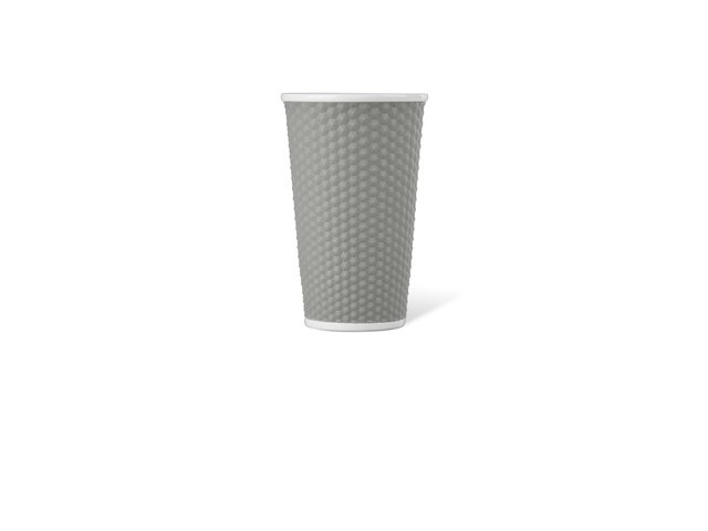 Beker porselein LAP 450ml met silic. grip honingraat L.Grey