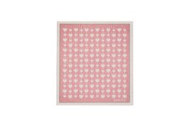 Torchon Love rose 17x20 cm Isabelle Rose