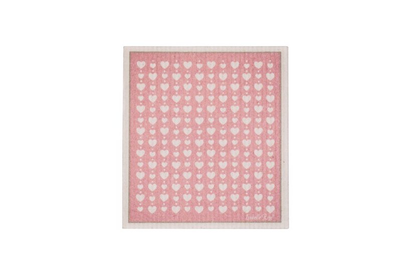 Strofinaccio Love rosa 17x20 cm Isabelle Rose