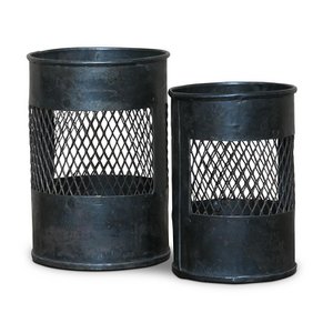Windlicht-Korb 2er-Set