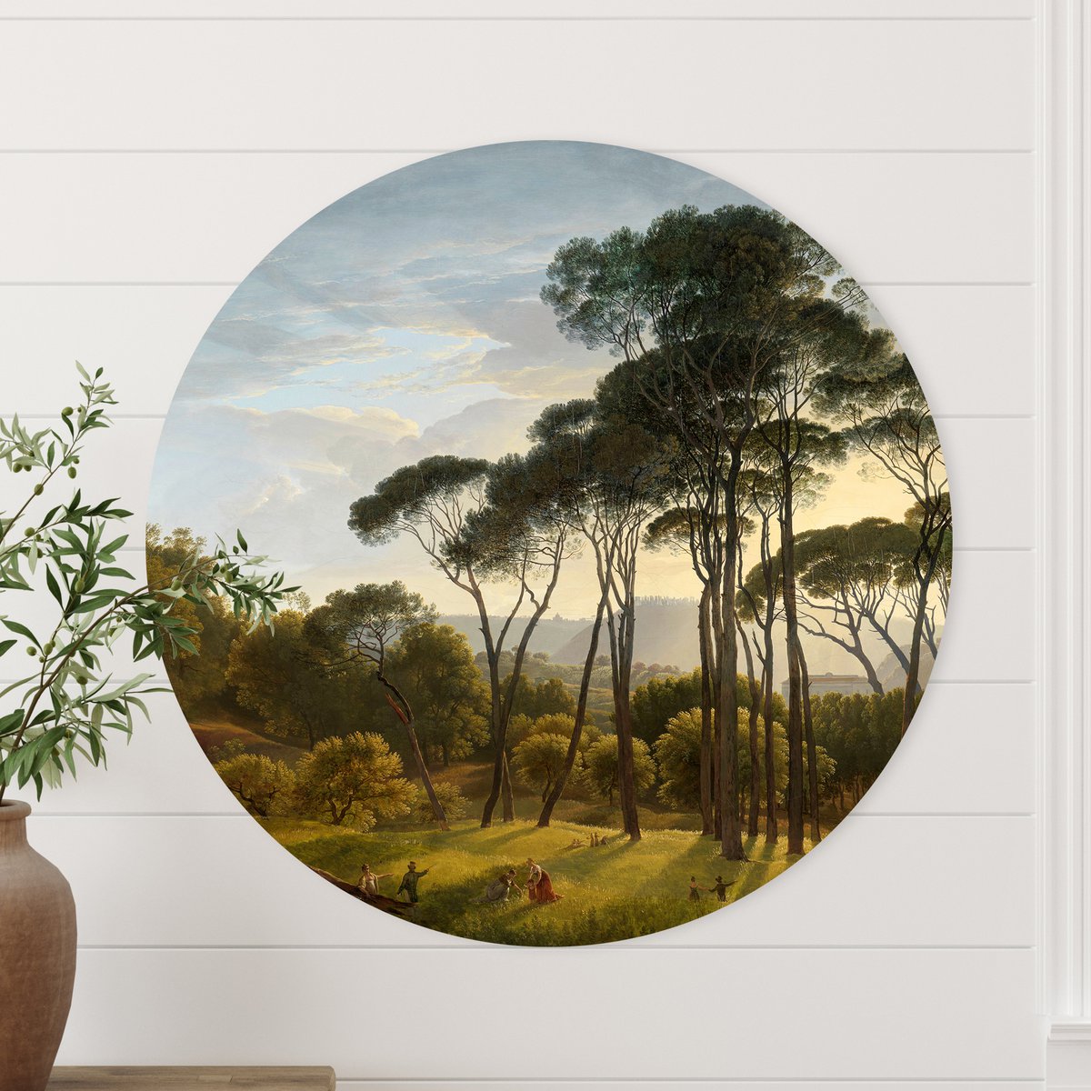 Cercle mural - Paysage italien - Qualité Dibond Premium