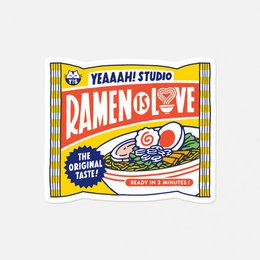 "Ramen is liefde"-sticker