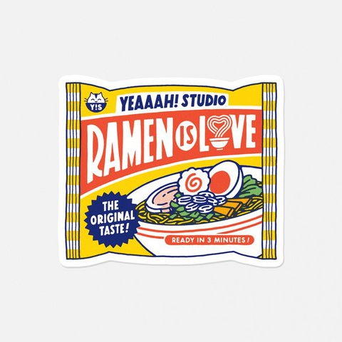"Ramen is liefde"-sticker