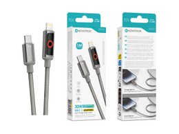 Cable NOVOTECK S-144 USB-C a Lightning: carga rápida de 30 W, 1 m, indicador LED y transferencia de datos