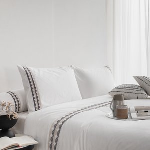 Shiloh Neutrals Duvet Cover made from 100% long staple cotton percale