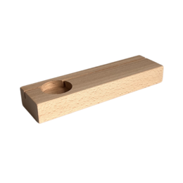 Tarjetero de madera, vela de té