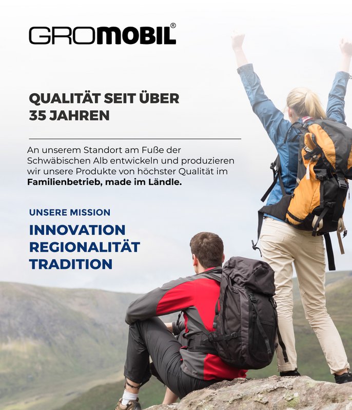 GROMOBIL® Reise-Nackenstützkissen TRAVEL – Orthopädisches Kissen: ergonomisch & atmungsaktiv für Hotel, Pension, Ferienwohnung & Camping