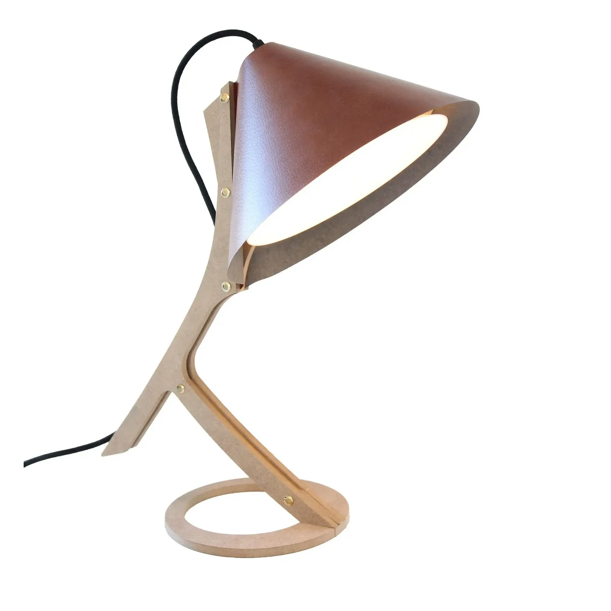 Lampe à poser SILENCE cuir revalorisé