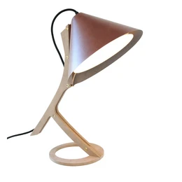 SILENCE Tischlampe aus Upcycling-Leder