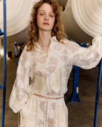 Printworks hvid ballonbluse