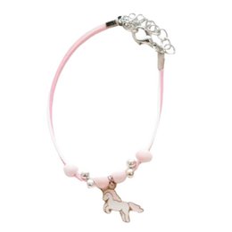 Pulsera infantil de cordón - Unicornio - Rosa Mágica
