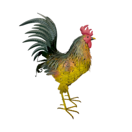 Gallo gigante h 95x70x40 cm colorido en hierro