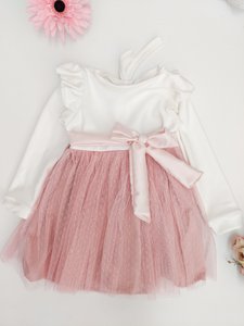Mädchen Tutu Tüllkleid mit Satinschleife