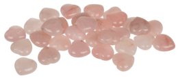 Heart shaped rose quartz,