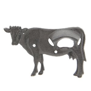 Bottle opener 16x3x10 cm brown iron cow beer opener
