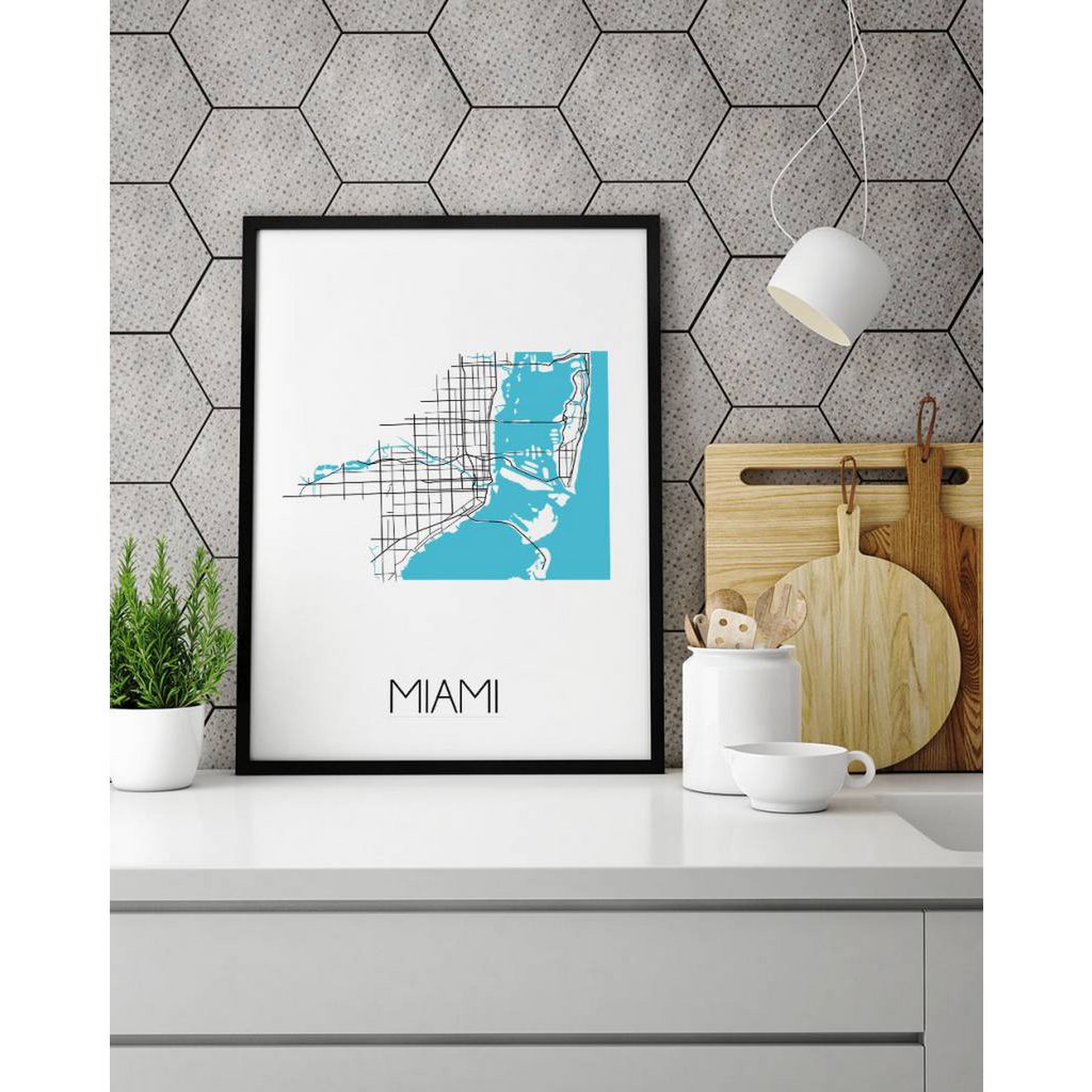 Miami Map poster