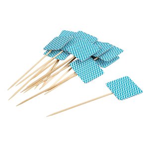 Pak van 50 tandenstokers met vlag voor aperitief Fackelmann Eco Friendly
