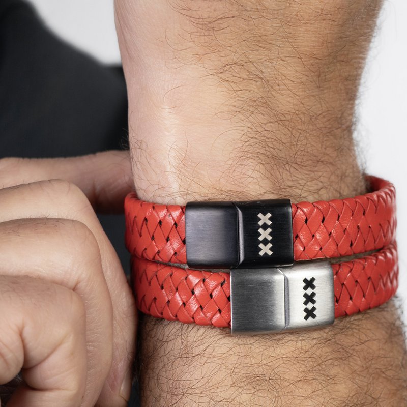Bracelet En Cuir Rouge | MOKUM