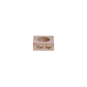 Wooden bottle stand (1 hole) - Your logo