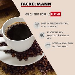 Portacápsulas Nespresso giratorio Fackelmann Petit Déjeuner