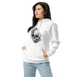 Sweat à capuche raglan biologique unisexe Roses