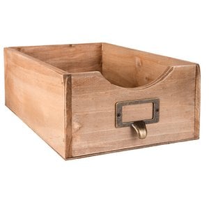 Magazine holder 18x29x10 cm Brown wood reading bin
