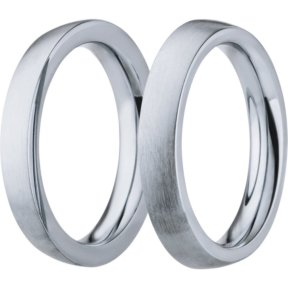 Plug ring pair outside 3mm steel matt