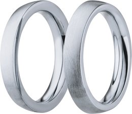 Plug ring pair outside 3mm steel matt