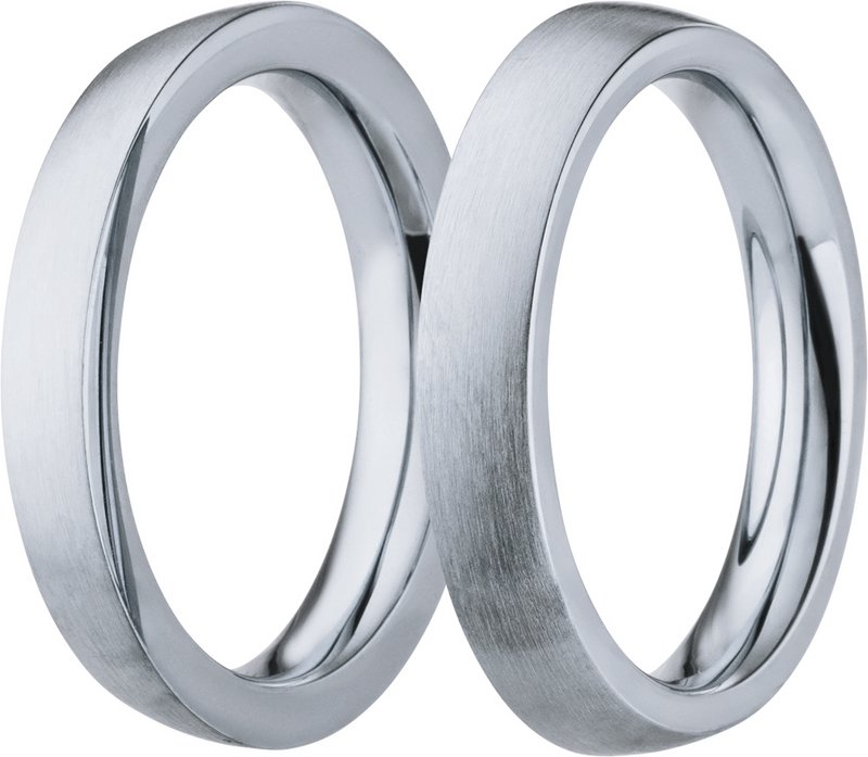 Plug ring pair outside 3mm steel matt