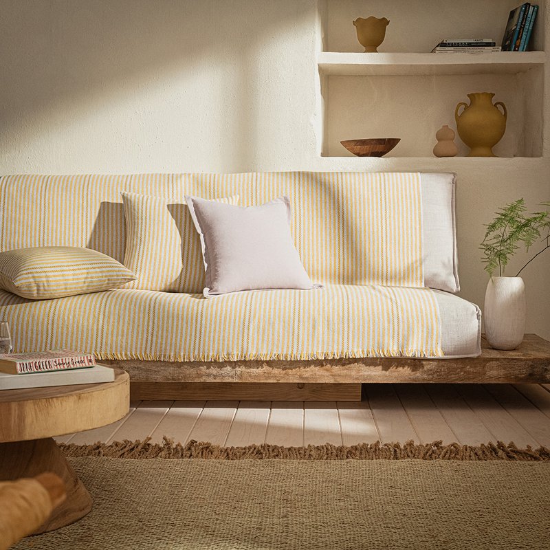 Tagesdecke GOFIS HOME Lined Sun yellow 390/ 10