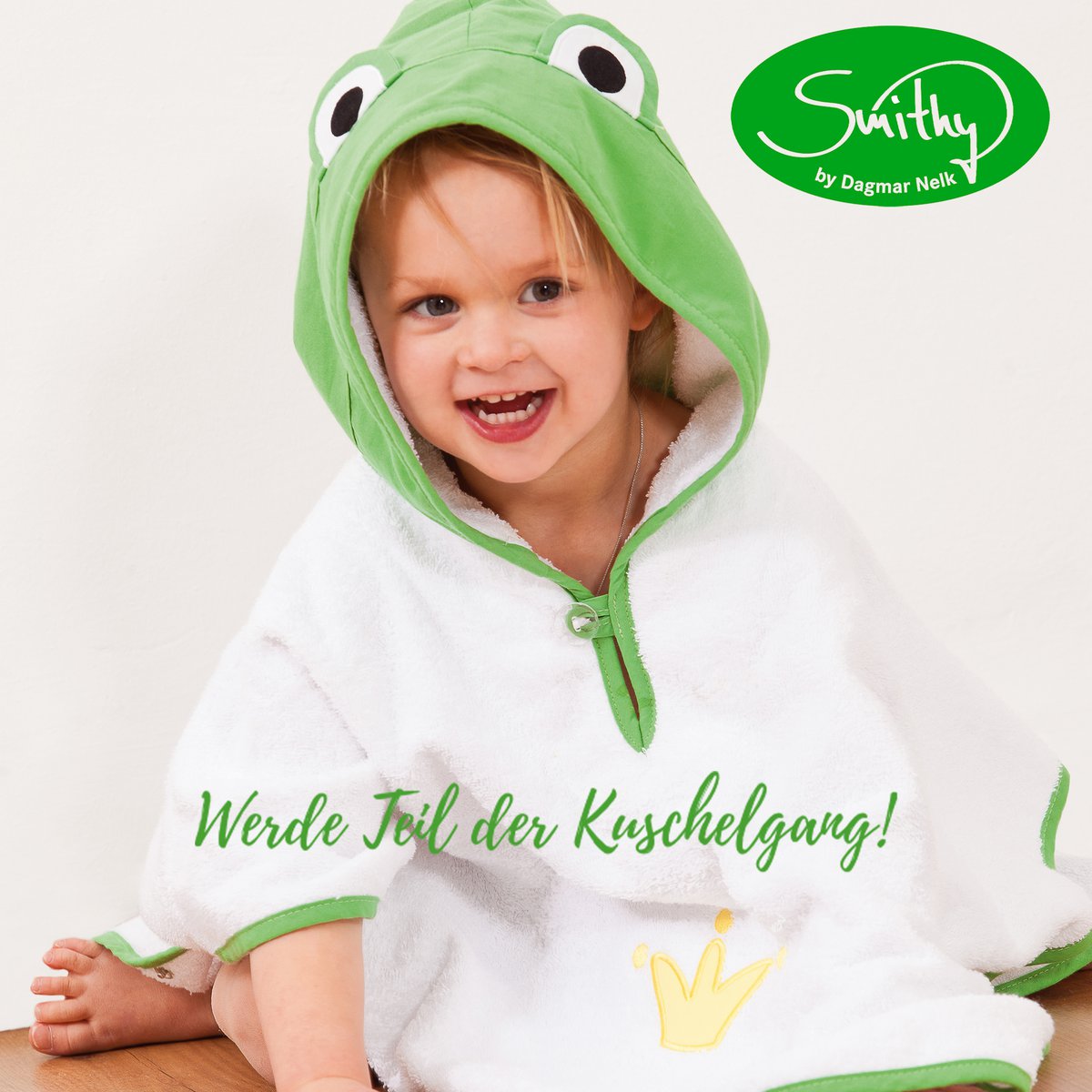 Hættehåndklæde Frog Prince, 100 x 100